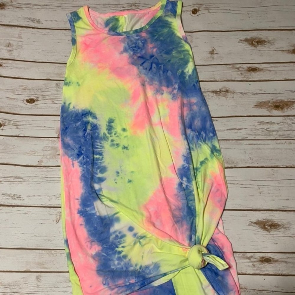 Bright Tie Dye Maxi Dress Large